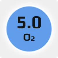 Кислород (О2) 5.0 (99,999%) в баллоне 50л 150 бар, ISO,соединение  G3/4 (DIN 9)