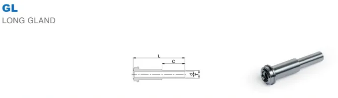 Гильза удлиненная под приварку GL: Трубка дюйм - Face Seal / Type GL Long Gland inch