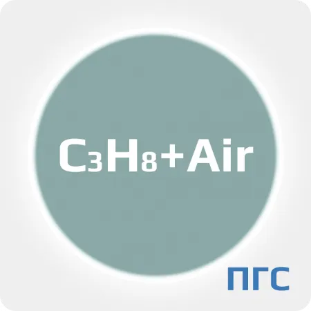 ПГС ГСО 1 разряд пропан (C3H8) 0,46% в воздухе (air) в стальном баллоне 4-5 л. вентиль латунь