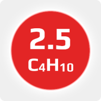 Изобутан (i-C4H10) 2.5 (99,5%) R-600 в баллоне 12л (6 кг) соединение W21,8х1/14'' (DIN1) (с баллоном)